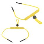 2Pcs Reusable Floating Sunglasses Straps Yellow Nylon Eva for Water Sports