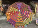 Garden Parasol Hippie Embroidered Indian Outdoor Sun Shade Patio Umbrella 72"