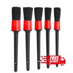 5 PCs Car Detailing Brush For Cleaning Wheels Engine Emblems Air Vents Set