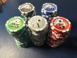 Numbered Poker Chips 11.5g Various Denominations 1 5 25 50 100
