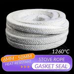 Stove Rope Wood Burning Stove Doors Flue Pipe Seal  6mm 8mm 10mm 12mm - 50mm