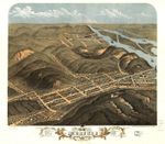 A4 Reprint of  USA Cities Towns States Map North Mcgregor Clayton Iowa