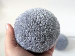 Made To Order Large hand made 9cm Light Grey Acrylic Yarn pom poms 
