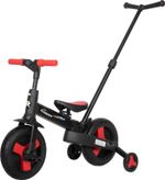 4-in-1 Toddler Balance Bike Trike Parent Handle Foldable Easy Assembly Red