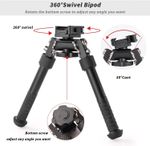 V8 Tactical Hunting Rifle Bipod 360° Swivel Bipod for Outdoor Shooting Range