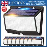 468LED Solar Power Motion Sensor Wall Lights Outdoor Garden Security Fence Lamp