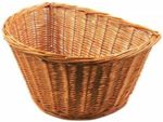 Ammaco Bicycle D-Shape Wicker Bike Handlebar Front Basket Shopping Picnic 18"