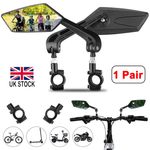 2X Bicycle Handlebar Wing Rear View Mirror Mobility Scooter Mountain Bike MTB UK