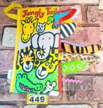 Jellycat Jungly Tails Safari Animals  Soft Fabric Activity Sensory Baby Book 