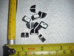 10x Black white Graphic EQ fader tip slider cap stripe straight potentiometer