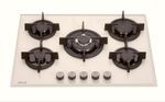 MILLAR GH7051PM 5 Burner Beige Cream Off White Built-in Gas on Glass Hob 70cm 