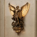 Wall Sconce Lamp Resin Angel Decorative Wall Lamp Antique Style Accent Light for