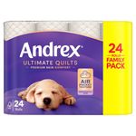 Andrex Ultimate Quilts Toilet Paper, 24, 16, 9 Toilet Rolls