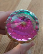 Swarovski Crystal 70mm Atomic Paper Weight Desinged By Max Schreck 1976.
