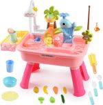 2026 Upgraded Toddler Sand Water Table Toy Kids Fishing Fun Kitchen Play Sink UK