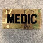 British Army MTP Medic Identity Patch Medical IFF Hook & Loop Fixing