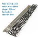 Length 305mm Compression Spring Steel / Stainless Steel Wire Pressure Springs