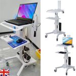 Medical Trolley Stand Dental Oral Scanner Mobile Cart Clinic Laptop Rack UK