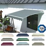 Manual Awning Canopy Outdoor Patio Garden Sun Shade Shelter Top Fabric