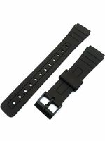 18mm Replacement Watch Strap Black Rubber Band For Casio F91W F94 F94W F105W