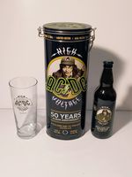 AC/DC High Voltage 50 Years 1976-2026 Collectors Beer Tin Glass And Empty Bottle