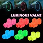 Glowing in The Dark Fluorescent Universal Car Tire Valve Caps Cover Luminous