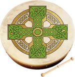 Waltons Cloghan Cross- Irish 8" Bodhran and Beater