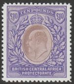 NYASALAND (BCA) 1903 KE7 £10  MARYLAND FORGERY unused