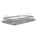 Air Fryer Accessories 2Pcs Stainless Steel Crisper Tray and Baking Pan