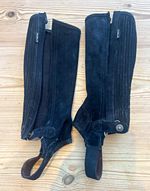 Dublin Black Suede Riding Half Chaps/Gaiters with Zip Closure Kids Size CS
