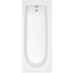 Bathroom Bath Standard Single Ended Round Tub White 1700 x 700mm Bathtub Acrylic
