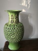ANTIQUE CHINESE RETICULATED PORCELAIN VASE