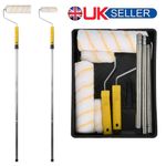12 Piece Paint Roller Set - Extendable Handle for Wall Ceiling Painting UK