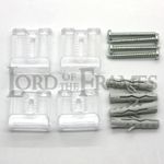Frameless or Undrilled Mirror Hanging Fixing Kit Clear Transparent Plastic Clips