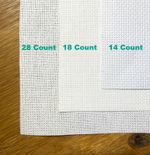 14 18 28 COUNT WHITE CROSS STITCH FABRIC AIDA LINEN MATERIAL 100% COTTON LARGE