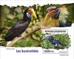 HORNBILLS Birds Hornbill Bird MNH 1v-Stamp Sheet #2464 (2023 Central Africa)