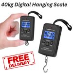 40kg Digital Hanging Scale Portable Luggage Fishing Travel Hook Weight Scale