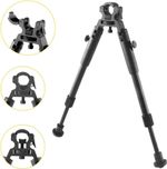 Clamp-on 8-10Inch Bipod Adjustable Height Foldable for Rifles Round Barrel Mount