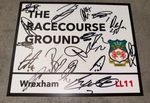 WREXHAM AFC SIGNED 2026 METAL STREET SIGN FOOTBALL PROOF SHIRT BALL PHOTO
