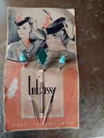 Vtg Hatpins +Original Embassy Card 1930s-40s Vtg 3 Hatpins:9cm, 8cm, 8cm Plastic
