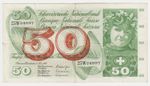 Switzerland 50 Franks 1968 P48h VF Original Rare Apple harvest Girl Bill