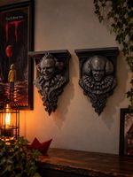 IT Pennywise Wall Shelf Pair 1990 & 2017 3D Printed Horror Gothic Decor BlackPLA