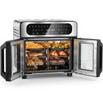 23L Dual Zone Air Fryer Oven Large Digital 2400W 15 in1 Airfryer Convection Omdk