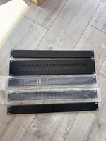 6 x Blanking Plates for Comms Data Cabinet Rack 19 Vented Black 1U 2U