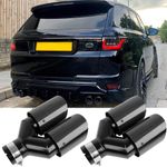 For Land Rover Range Rover Real Carbon Fiber 2.5" In 4" Out Quad Exhaust Tips