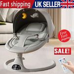 Bluetooth Electric Baby Swing Infant Cradle Bouncer Rocker Chair Music Remote UK