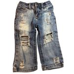 Kid's Distressed Denim Jeans Adjustable Waist Baby Toddler boy size 12m SOFT