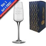 Personalised Engraved 230ml Aurum Champagne Flute, Gift Boxed