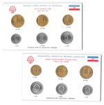 YUGOSLAVIA 1, 2, 5, 10, 20, 50 DINARA 1963 6 Coins UNC Set. BB21