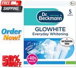 Dr. Beckmann Glow White Everyday Whitening Stain Remover Sachets 5 x 40g uk fast